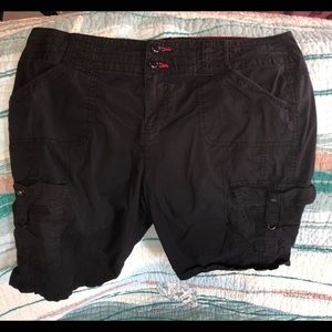 Low Rise Black Khakis & Co Shorts
